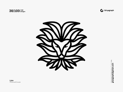 Lion Logo animal branding color creative design flat graphic icon idea identity line lion logo minimal modern rounded simple symbol vector