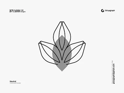 Nautral Logo bloom branding color creative design flat graphic icon idea identity line logo minimal modern nautral plant rounded simple symbol vector