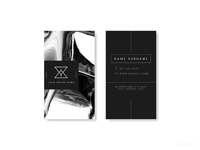 Black business card design blackandwhite branding businesscard design mockup namecard template vector your brans name