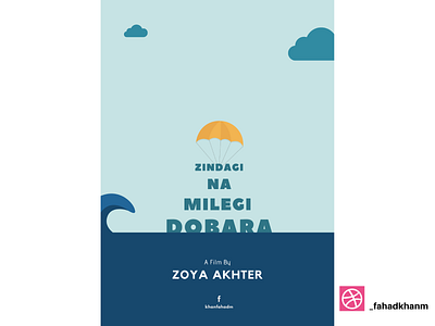 Zindagi Na Milegi Dobara - Minimal Poster bollywood design film poster illustration minimal minimal poster minimalism minimalist netflix poster poster art poster design zindagi na milegi dobara zoya akhter