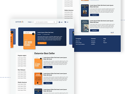 Book Store Exploration - Datamixr book bookstore landing page concept landingpage minimalist design ui uiux website website design