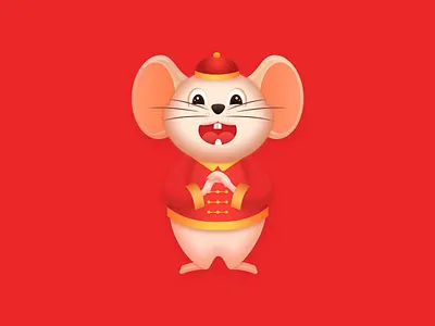 The rat year icon new year rat spring festival wishes