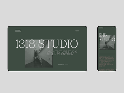 1318 STUDIO concept design design minimalism typography ui ux webdesign