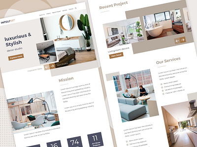 Interior studio website concept branding design design flat landing page minimal ui uidesign web web layout webdesign