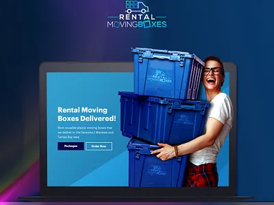 Rental Moving Boxes Website Design box design boxes business design ui webdesign website