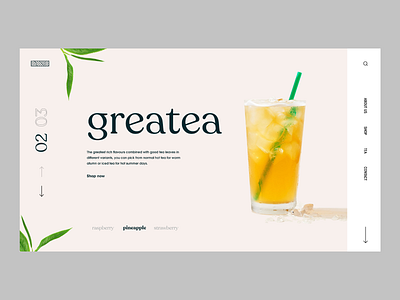 greatea adobexd concept e commerce landing page minimalistic modern store ui ux