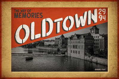 Oldtown Poster font font design fonts free fonts handlettering logo poster poster art poster design retro poster town poster typography vintage poster