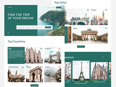 Megatour - Main page design colors concept design mainpage travel trip uidesign webdesign website
