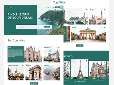 Megatour - Main page design colors concept design mainpage travel trip uidesign webdesign website