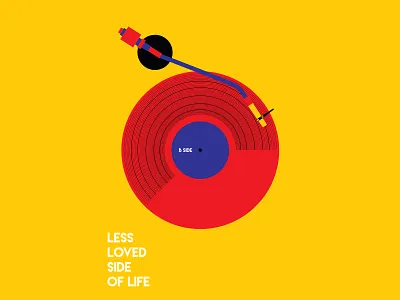B Side colorful design graphic design illustration poster record vector vector artwork vinyl