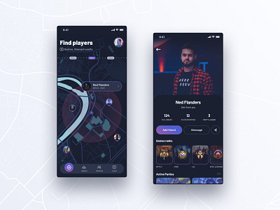 game app #1 apex legends app app design csgo dark dota2 esports game gaming interface league of legends location map player profile team