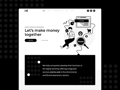 Marketing Landing Page WIP adobe xd branding clean design design design front end back end illustration marketing marketing agency mockup design people people illustration ui web design website