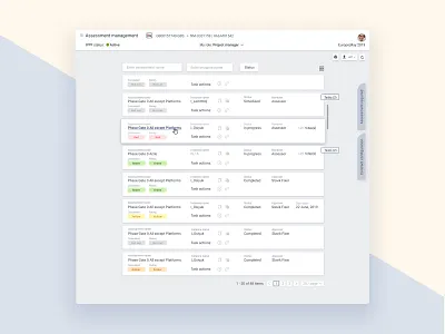 assessment managment redesign uidesign uxdesign