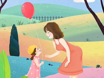 Illustration for Mother‘s. Day girl h5 illustration mother mothersday