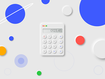 Calculator - Light mode calculator calculator ui gray ios light mode mac neumorphism