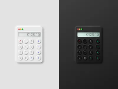 Calculator - Light and dark mode calculator dark mode light mode neumorphism shadow ui