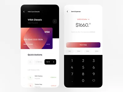 Card Details & Send Money app banking business card card details dashboard details expense fintech georgia lending payments saas send send funds send money tbilisi transaction transfer money visa