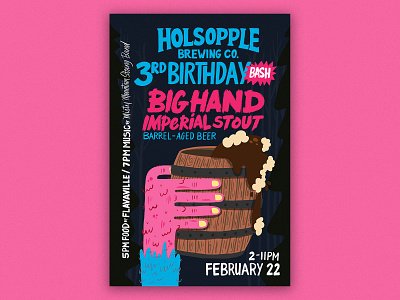 Big Hand Stout Poster applepencil beer beer art beer poster big hand bigfoot ipadpro poster