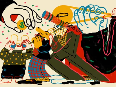 Corporate Dogs advertising illustration brand illustration character design colorful corporate design dogs editorial illustration flat illustration