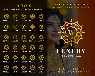 luxury a to z premium mandala logo design amazing branding business company corporate creative design illustration logo luxury luxury brand luxury branding luxury design luxury logo mandala mandala art real estate shape symbol typography