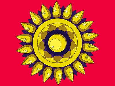 Sunflower #2 adobeillustrator colorful design flat flower illustration illustrator logo pattern sunflower vector