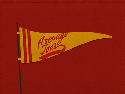 Sports Team Pennant | Weekly Warm-Up dodgeball felt illustrator movie pennant photoshop texture weekly warm up