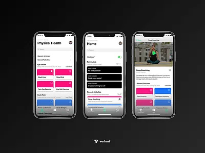 DeskSense — Designing a mobile health app for desk users. app creative desk health ios mobile ui ui design ux ux design uxui