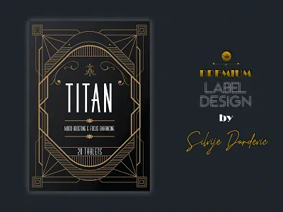 Titan Nootropic Label and Logo Design - Bioshock inspiration bioshock label design label packaging labeldesign logodesign premium design rapture