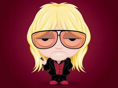 Swan from Phantom of the Paradise character design childrensbooks cute art cute horror digital art illustration not so scary halloween paul williams paul williams phantom of the paradise trick or treat vector art