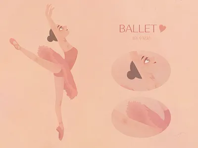 classical ballet ballet character classical dance dancer dress girl illustration lady orange pink