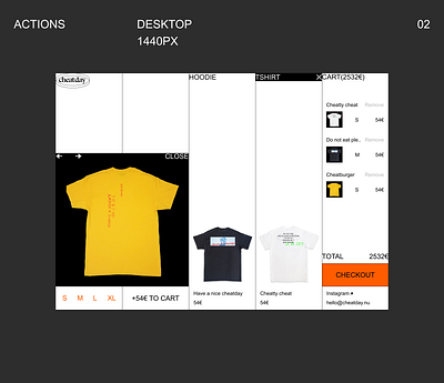 Web shop checkout menu shop web web design