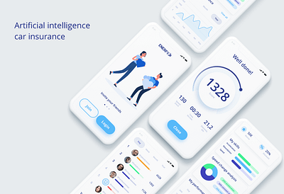 Artificial intelligence car insurance app app car charts game insurance invite level route score