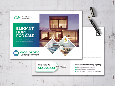 Real Estate Postcard advertisement branding home house mortgage negotiator postcard promotion property postcard real estate real estate postcard realtor realtor postcard sale