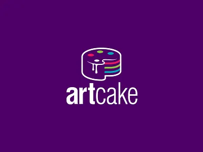 ArtCake art brand branding cake design dessert graphic graphicleo illustration logo logotipo oil paint paint palette typography venezuela