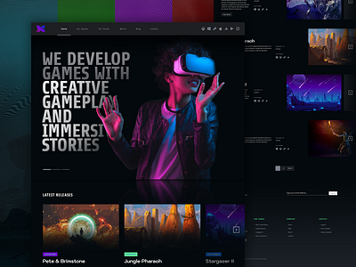 Xion - Indie Game Developer Theme game developer homepage index indie game dev landing template theme ui web website wordpress