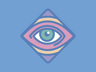 Pastel Eye adobe illustrator cute eye hard edge geometry illustration illustrator pastel colors stroke vector vector art