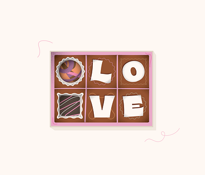 love chocolate box chocolate illustration love valentines day vector