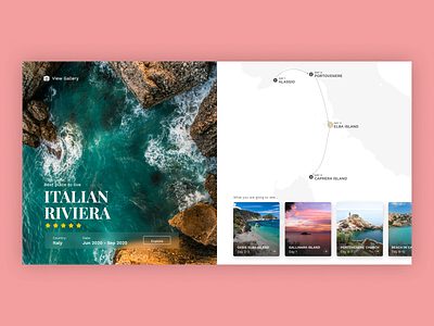 italian riviera design desktop desktop design figma illustration map travel ui ui uidesign ux vector web