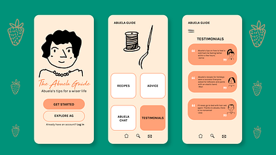 Abuela Guide App app design illustration ui ux