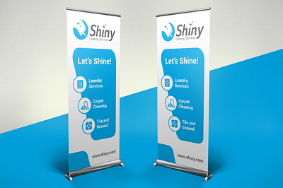 Cleaning Services Roll Up Banner print psd roll up banner