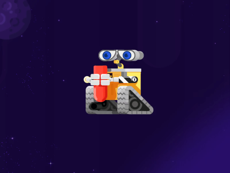 Wall-E Shooting Sprite animation 2d 2danimation animation illustration mobilegame robot shoot sprite spriteanimation vector vectorart wall e walle