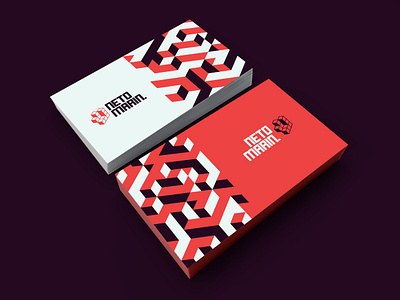 Neto Marin ID - Business Card Concept bits blocks brand brand identity branding bricks design developer development logo logotype orange programming