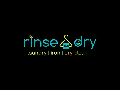 Rinse Dry Logo business logo design colorful logo creative logo laundry logo design typography