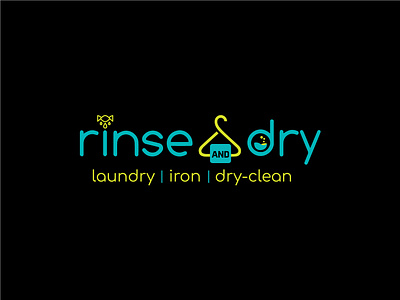 Rinse Dry Logo business logo design colorful logo creative logo laundry logo design typography