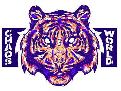 TIGER CHAOS WORLD " artwork behance color drawing dribbble hello illustration invite portfolio style