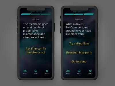 Interactive fiction game UI fiction interactive mobile game narrative design nonlinear