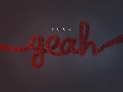F***K Yeah 3d 3d art 3dlettering adobe photoshop animation cinema4d design illustration lettering logo redshift typography