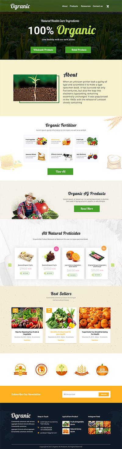 Desktop 1 @organic figma web template