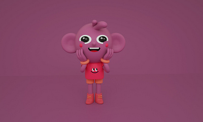 Happy 3d character character design cinema 4d cute illustration render