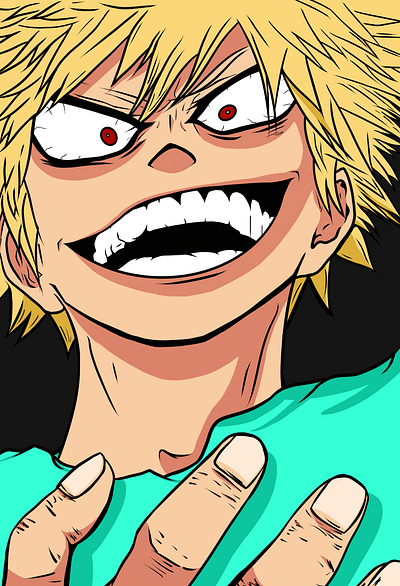 Katsuki Bakugo 豪 anime bakugo illustraion illustrator my hero academia procreate